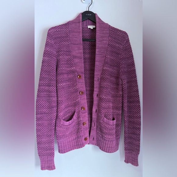 VINTAGE Club Monaco Men’s Lavender Knit Cardigan 💯Cotton Size Medium - Picture 1 of 9